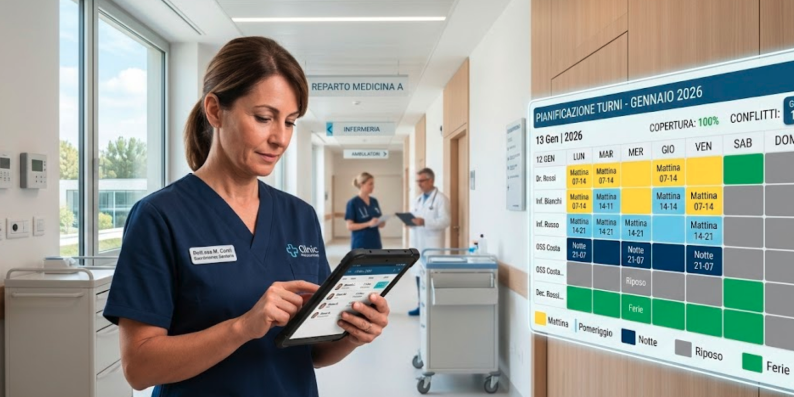 gestione turni servizi sanitari software normativa best practice